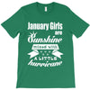 January Girls Are Sunshine Mixed With A Little Hurricane T-Shirt