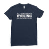 all i care about is cycling and maybe 3 people and food Ladies Fitted T-Shirt