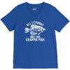 all i caught was this crappie fish V-Neck Tee
