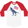 Patriotic T-Rex 3/4 Sleeve Shirt