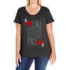 king of hearts playing card Ladies Curvy T-Shirt