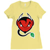 the devil made me brew it Ladies Fitted T-Shirt