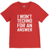 techno for an answer V-Neck Tee