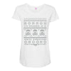 white christmas Maternity Scoop Neck T-shirt