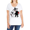 cat vs mouse Ladies Curvy T-Shirt