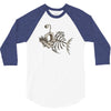 animal fishing tee graphic 3/4 Sleeve Shirt