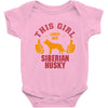 This Girl Loves Siberian Husky Baby Onesie