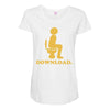 downloading poop Maternity Scoop Neck T-shirt