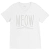 meow cute cat face V-Neck Tee