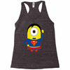 minion parody superman Racerback Tank