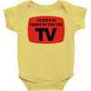 as seen in front of the the tv Baby Bodysuit