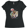 deadpool and superman Women's Triblend Scoop T-shirt