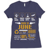 Born June Multitasking Problem Solving Tees Ladies Fitted T-Shirt