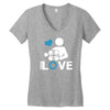portal true love   aperture lab video gamer teleport online pc goal te Women's V-Neck T-Shirt