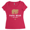 papa bear Women's Triblend Scoop T-shirt
