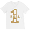 real one V-Neck Tee