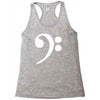 bass cleff funny Racerback Tank