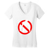 no zombies Women's V-Neck T-Shirt