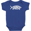 darwin'   fish Baby Bodysuit