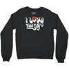 i love the 90's  musik dj fun Crewneck Sweatshirt