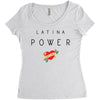 latina power with cute heart Women's Triblend Scoop T-shirt