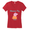 peppa pig mommy pig Women's V-Neck T-Shirt
