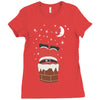 christmas chimney Ladies Fitted T-Shirt