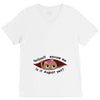 August Peeking Out Baby Girl V-Neck Tee