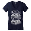 Real Kings Are Born On November 15 Women's V-Neck T-Shirt