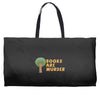 books are murder Weekender Totes