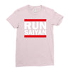 run saiyan Ladies Fitted T-Shirt
