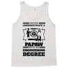 Never Underestimate A Papaw With An Engineer Degree Tank Top
