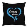 Coming Soon Baby Boy Throw Pillow
