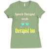 speech therapist needs wine therapy too Ladies Fitted T-Shirt