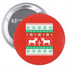reindeer christmas ugly sweater Pin-back button