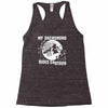 my dachshund rides shotgun Racerback Tank