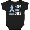 hope love cure stomach cancer awareness Baby Bodysuit