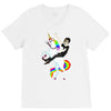 unicorn and human best friends V-Neck Tee