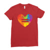 Lgbt Heart Ladies Fitted T-Shirt