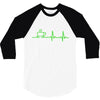 morning coffee heatbeat ekg 3/4 Sleeve Shirt