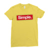 simple red Ladies Fitted T-Shirt