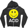 acid house smiley face 90's rave club hardcore party Zipper Hoodie