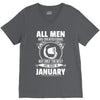 All Men Are Created Equal But Only the Best Are Born In January V-Neck Tee