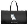 stabby the unicorn Weekender Totes