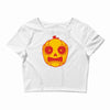 frightened jack o lantern Crop Top