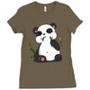 panda (2) Ladies Fitted T-Shirt