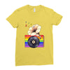 Ceremony of Love with Rainbow Colors Ladies Fitted T-Shirt