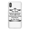 Dear Daddy, Thanks for Being my Dad Baby Boy Letter to Father iPhoneX