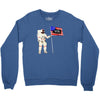 Astronaut Celebrating Independence  Day at 1776 Crewneck Sweatshirt