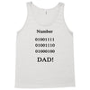 number one dad funny t shirt binary nerd geek tee s 3xl Tank Top